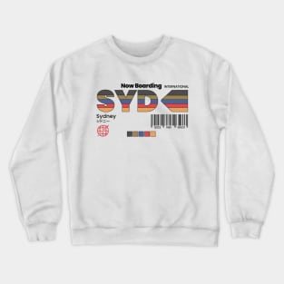 Vintage Sydney SYD Airport Australia Retro Travel Crewneck Sweatshirt